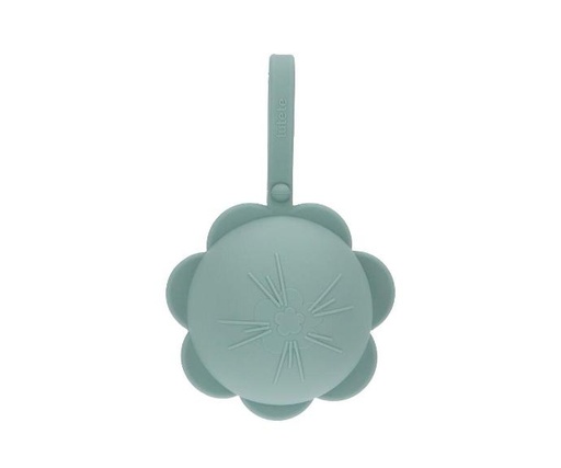 [8434149413032] Tutete Light Sage Flower Silicone Pacifier Holder