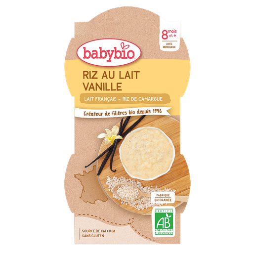 [52010] Babybio Rice Pudding with Vanilla +8months 2x100gr