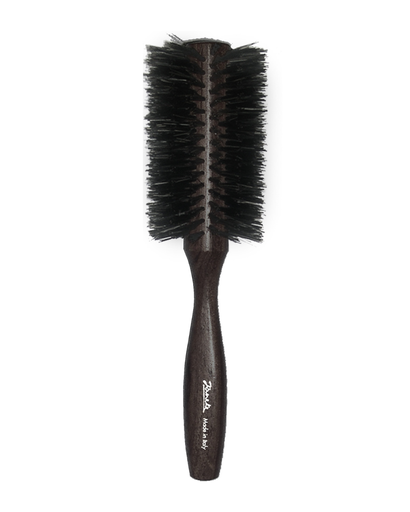[SP84K] JANEKE BLACK TUMBLED WOOD HAIRBRUSH, Ø60mm
