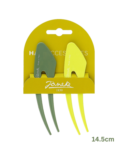 [JG49020BLI LIM] JANEKE HAIR CLIP 14,5 cm, 2PCS