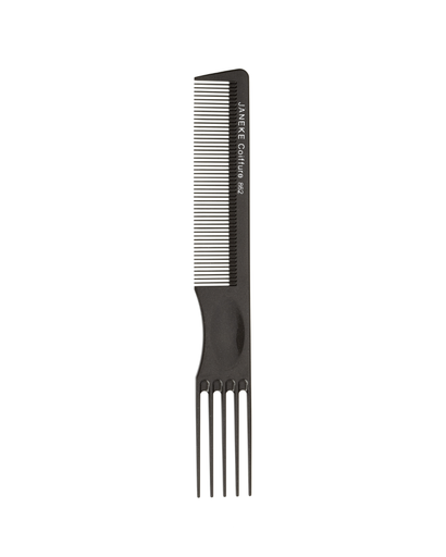 [57862] JANEKE PROFESSIONAL COMB WITH PICK, BLACK COLOR, 20,5cm