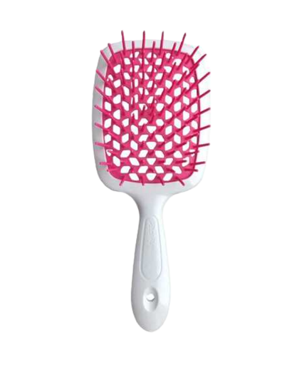 [SP226BIA FUX] JANEKE SUPERBRUSH VENTED BRUSH WITH SOFT PINS WHITE FUCHSIA