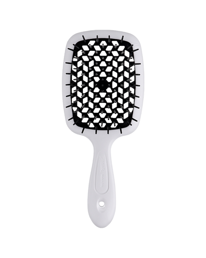 [SP226BIA NER] JANEKE SUPERBRUSH VENTED BRUSH WITH SOFT PINS WHITE/BLACK