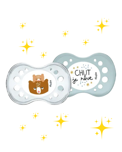 [3700763509020] Dodie Soothers +6 months DUO NIGHT BOY FAMILY HUGS A101