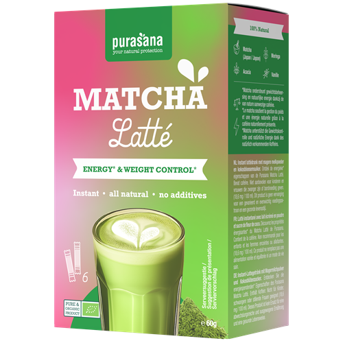 [PURAHD02] Purasana Hot Drinks Matcha Latte 6 x 10g BIO