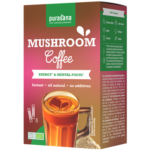 [PURAHD04] Purasana Hot Drinks Mushroom Coffee 6 x 3g BIO