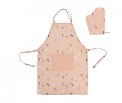 [8434149480645] Tutete Set Gloves and Apron Funny Letters