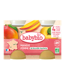 Babybio Mango Apple jar-Organic (2*130 Gr) mois 4+ 