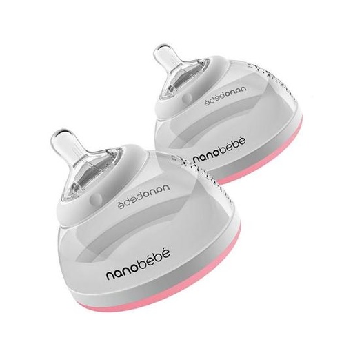 [FUS1011214] Nanobebe transition bottle stage 2 240ml pink ,2cope