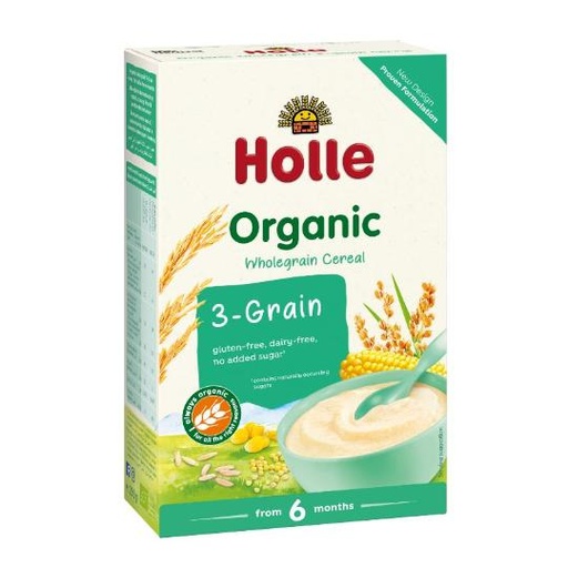 [7640104952558] Holle Organic 3-Grain Porridge, 250g