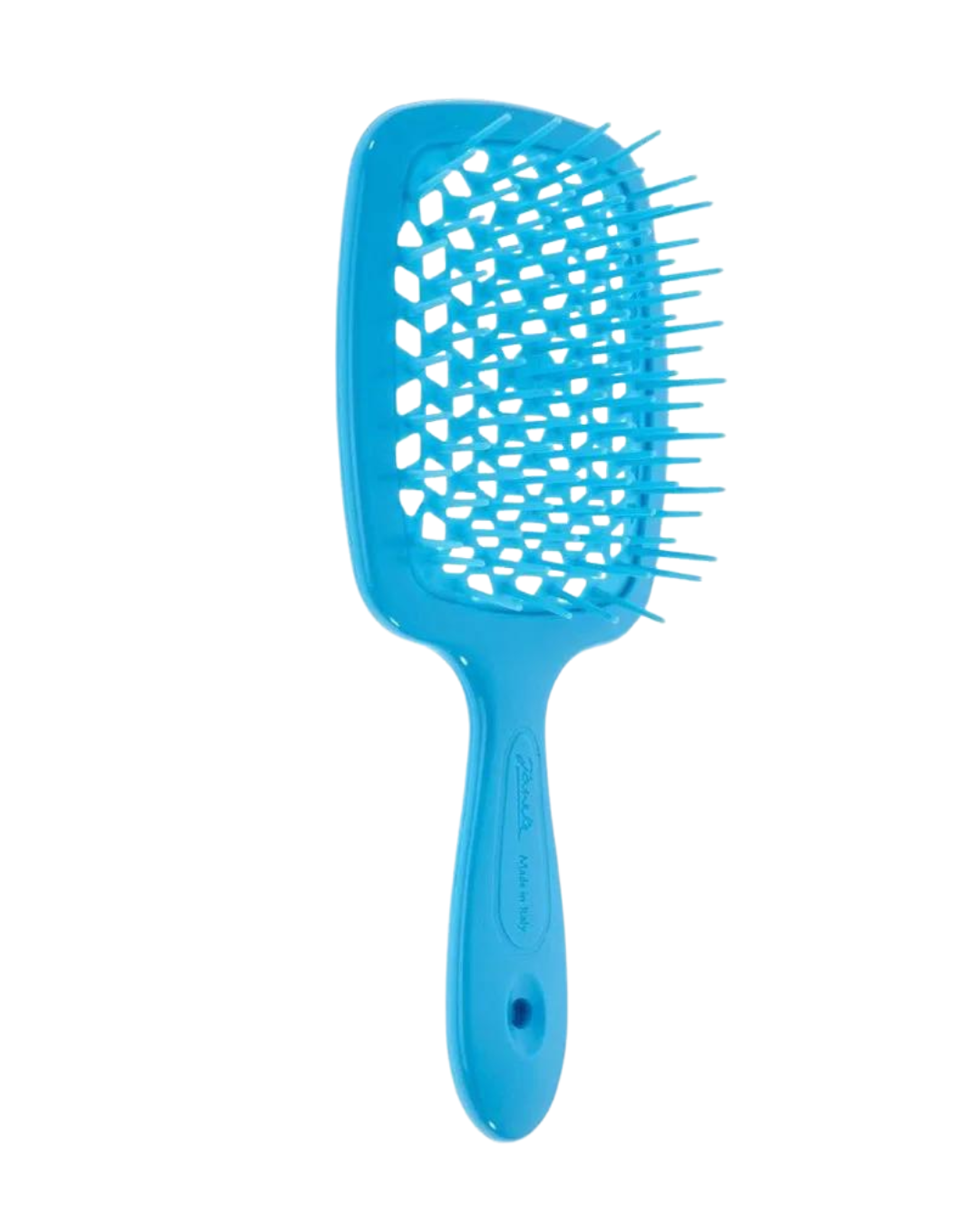 JANEKE SMALL SUPERBRUSH VENTED BRUSH COMPACT VERSION FLUO LIGHT BLU