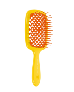 JANEKE SUPERBRUSH VENTED BRUSH WITH SOFT PINS FLUO YELLOW/ORANGE