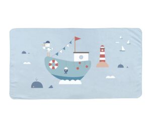Tutete Microfiber Beach Towel with Fishing Boat