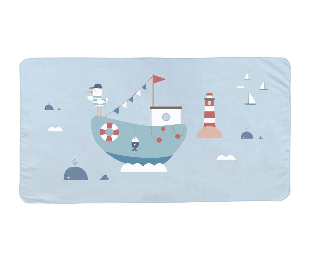 Tutete Microfiber Beach Towel with Fishing Boat