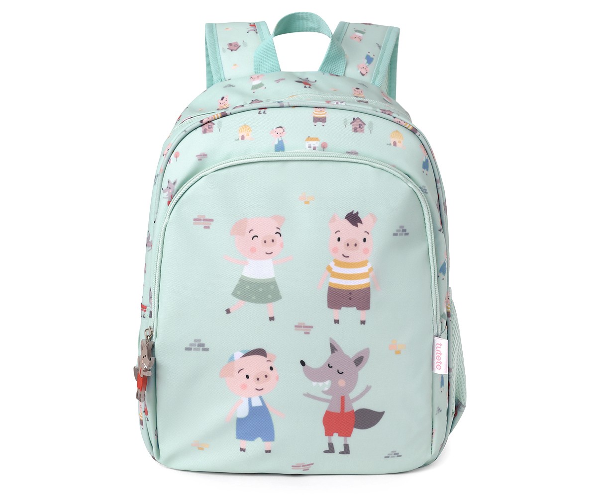 Tutete The Three Little Pigs Medium-Sized Backpack +Keychain