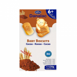 Danalac Baby Biscuits Cocoa Flavor 6m+,120g