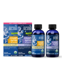 Mommys Bliss kids cough syrup day + night combo pack, 120+120ml