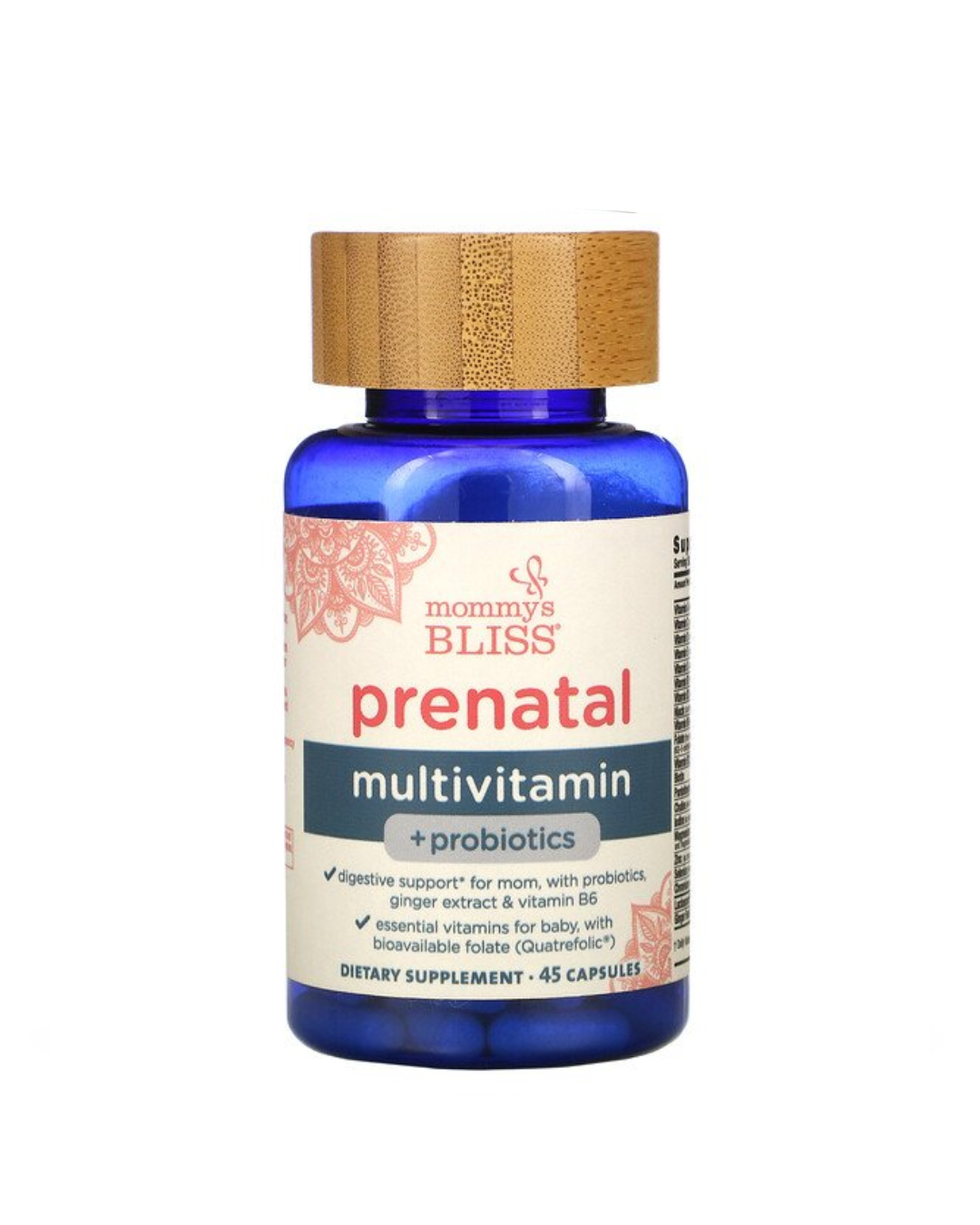 Mommys Bliss Prenatal Multivitamin + probiotics,45caps