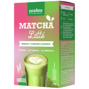 Purasana Hot Drinks Matcha Latte 6 x 10g BIO