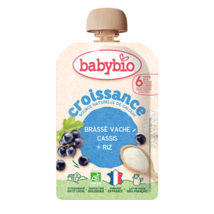 Babybio Brassé Cow's milk Blackcurrant Rice Growth Pouch +6m 100gr