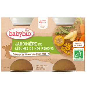 Babybio Garden Vegetables Jar Organic+4months 2x130gr