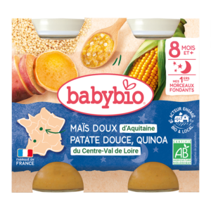 Babybio Good Night Sweet Corn Sweet Potato Quinoa Jar +8months 2x200gr