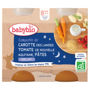 Babybio Good Night Vegetables Pasta Jar +8months 2x200gr