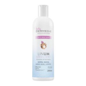 Dermedic Linum Emolient Baby Cleansing Gel for Body and Hair,  200ml