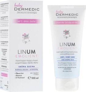 Dermedic Baby Linum Emolient Lipid Replenishing Moisturising And Soothing Cream 100Ml