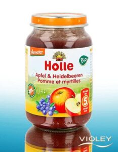 Holle Apple e Bilberry, 190g