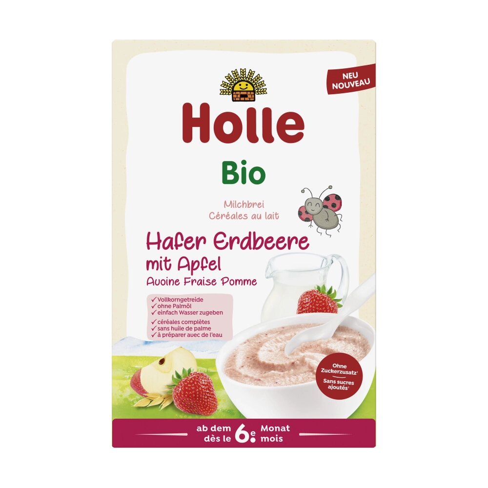 Holle Organic Milk Porridge Oat – Strawberry