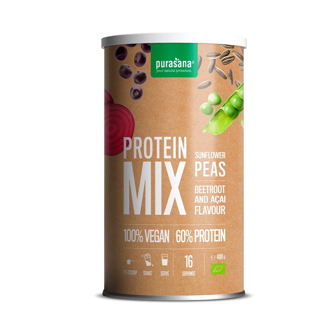 Purasana Veg. Prot.Mix 58% pea/sunflower/acai 400g BIO