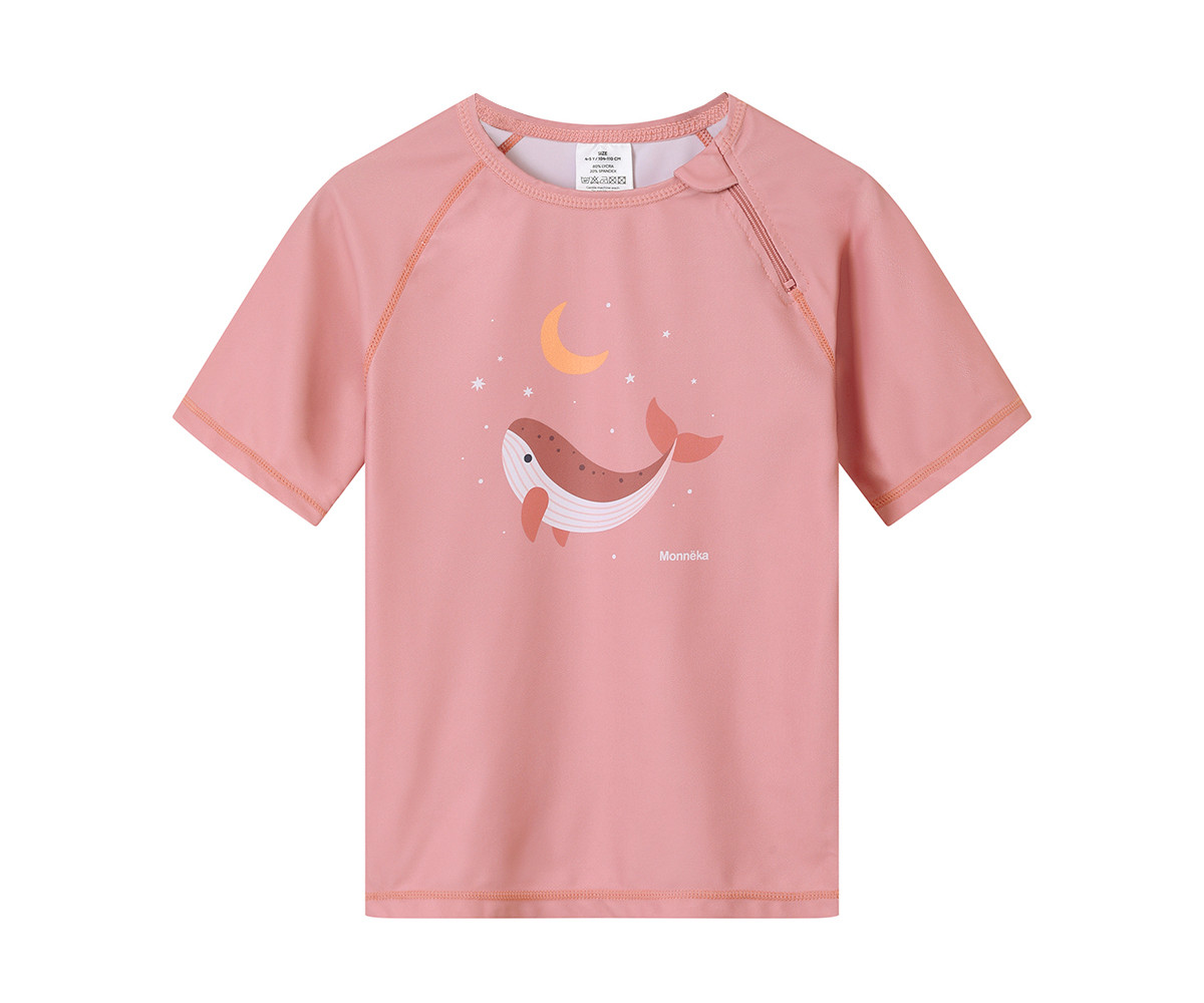 Tutete Sun Protection T-Shirt Whale Pink