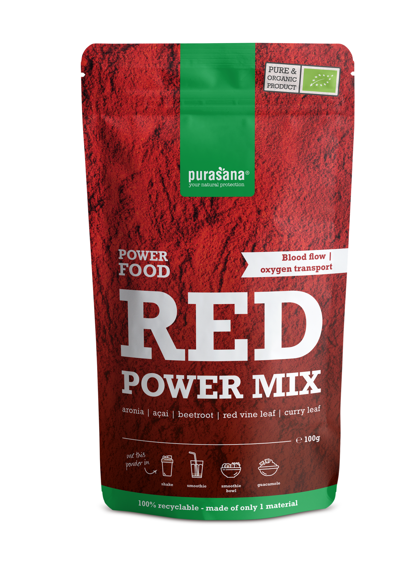 Purasana Red Powder Mix 100g Bio