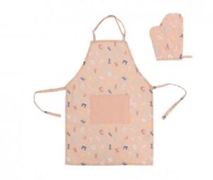 Tutete Set Gloves and Apron Funny Letters