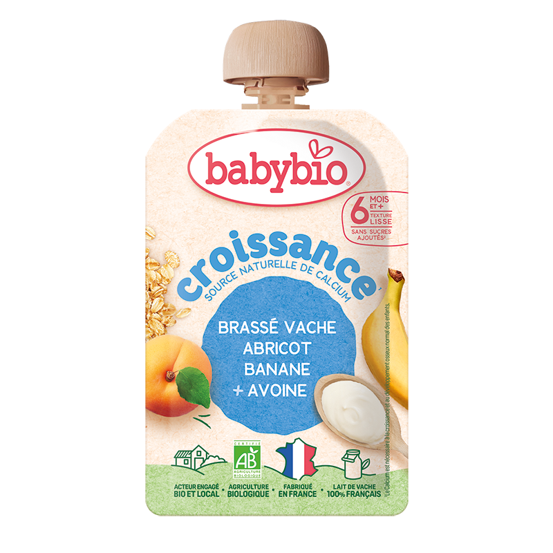 Babybio Brassé Cow’s milk  Pouch +6m 100gr