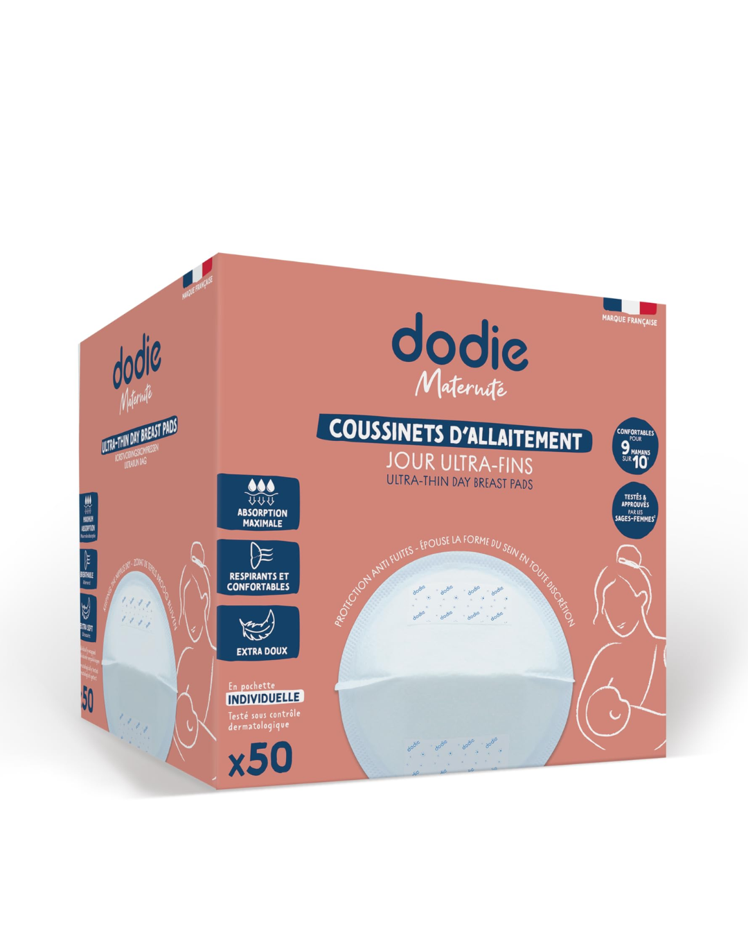 Dodie Nursing Pads Slim DAY in Individual Pouch